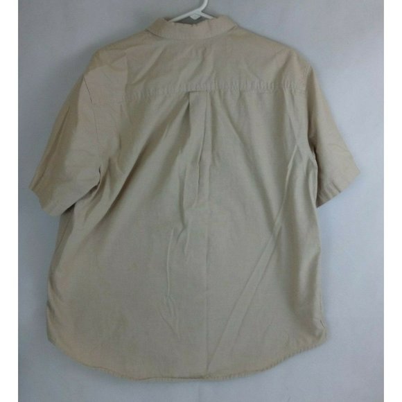 St. John's Bay Worry Free Men's Tan Casual Shirt Size XL - Picture 2 of 3